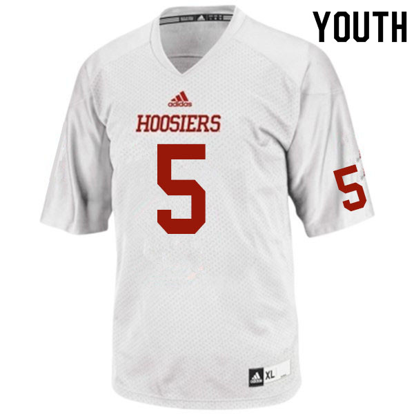 Youth #5 Juwan Burgess Indiana Hoosiers College Football Jerseys Sale-White